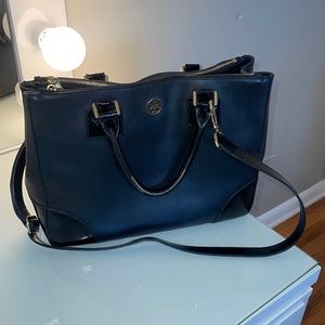 Tory Burch Black Robinson Saffiano Leather handbag tote